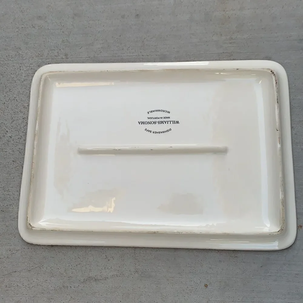 Williams Sonoma Stoneware Enamel Finish Made Portugal Cheese Charcuterie Board